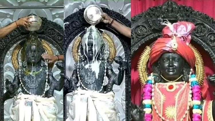 Read more about the article Ramnavmi: Ramlala took divine bath, these grand pictures of Ramlala will fascinate you, birth anniversary will be held at 12 o’clock