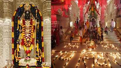 50-50 thousand lamps were lit in court of Ramlala on Hanuman Jayanti and Diwali in Ayodhya